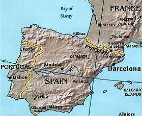 Map of Barcelona Spain